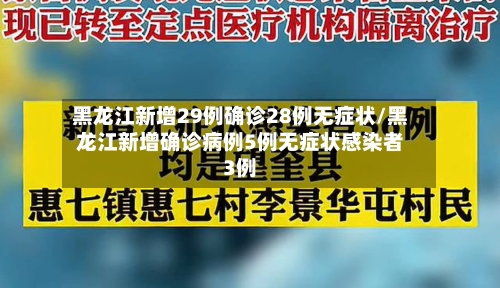 黑龙江新增29例确诊28例无症状/黑龙江新增确诊病例5例无症状感染者3例