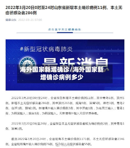 海外国家新增确诊/海外国家新增确诊病例多少