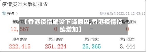 【香港疫情确诊下降原因,香港疫情持续增加】