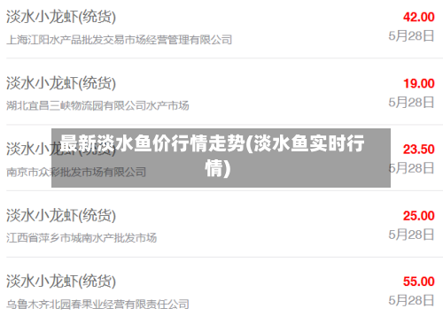 最新淡水鱼价行情走势(淡水鱼实时行情)