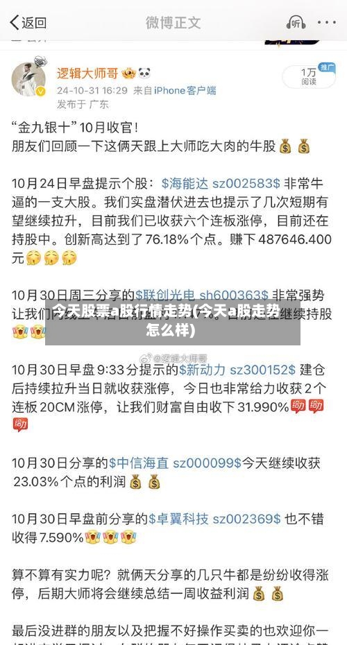 今天股票a股行情走势(今天a股走势怎么样)