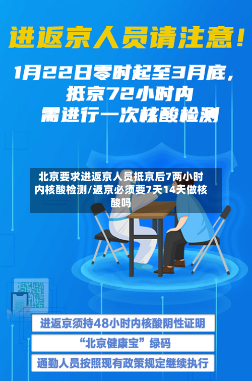 北京要求进返京人员抵京后7两小时内核酸检测/返京必须要7天14天做核酸吗