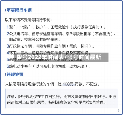 限号2022年时间表/限号时间最新
