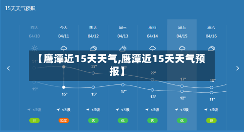 【鹰潭近15天天气,鹰潭近15天天气预报】