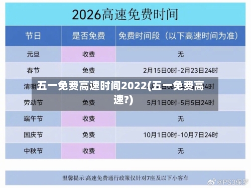 五一免费高速时间2022(五一免费高速?)