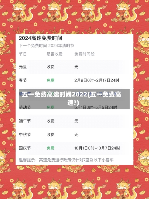 五一免费高速时间2022(五一免费高速?)