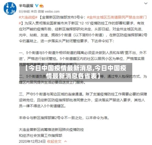 【今日中国疫情最新消息,今日中国疫情最新消息各省表】