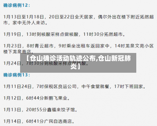【仓山确诊活动轨迹公布,仓山新冠肺炎】