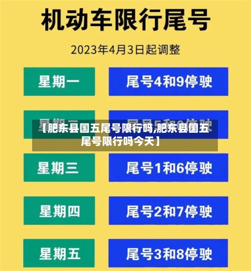 【肥东县国五尾号限行吗,肥东县国五尾号限行吗今天】