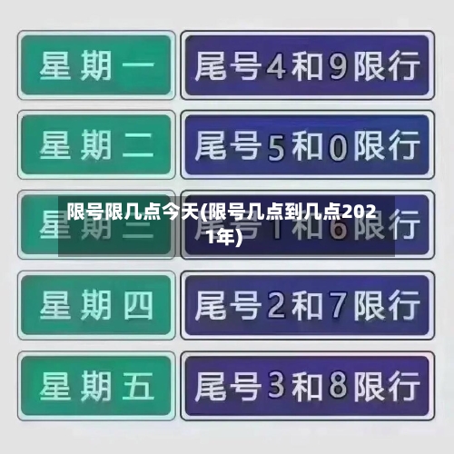 限号限几点今天(限号几点到几点2021年)