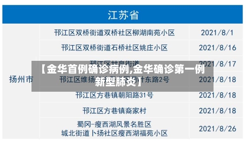 【金华首例确诊病例,金华确诊第一例新型肺炎】