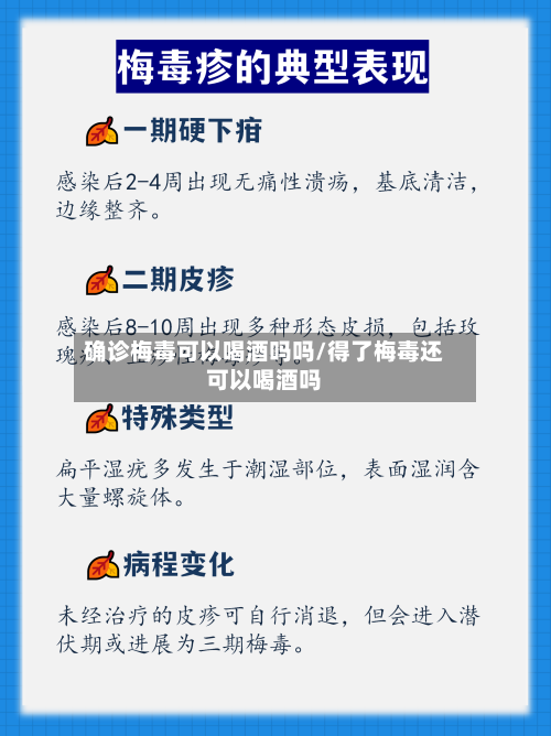 确诊梅毒可以喝酒吗吗/得了梅毒还可以喝酒吗