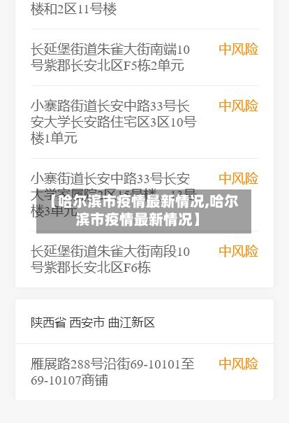 【哈尔滨市疫情最新情况,哈尔滨市疫情最新情况】