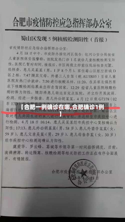 【合肥一例确诊在哪,合肥确诊1例】