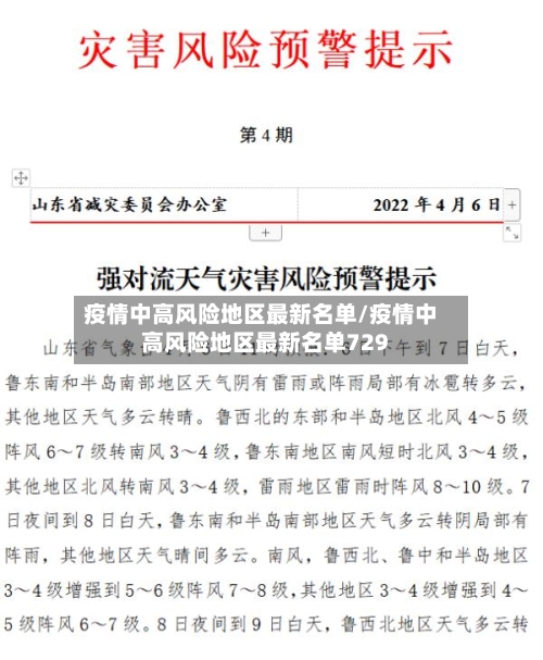 疫情中高风险地区最新名单/疫情中高风险地区最新名单729