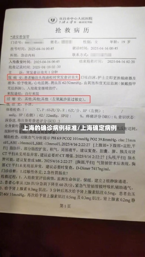 上海的确诊病例标准/上海确定病例