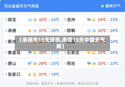 【承德市15天预报,承德15天中国天气网】