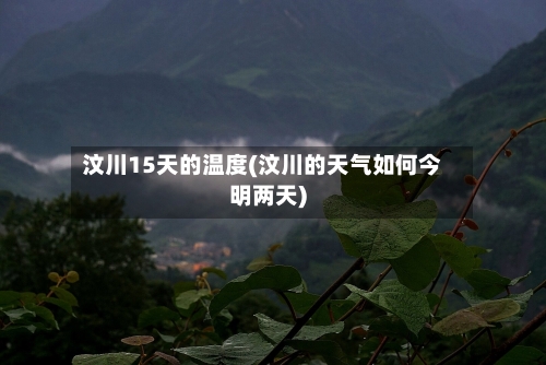 汶川15天的温度(汶川的天气如何今明两天)