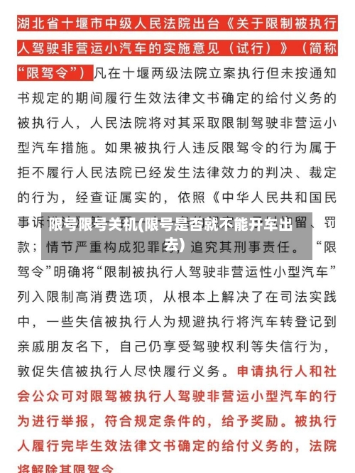 限号限号关机(限号是否就不能开车出去)