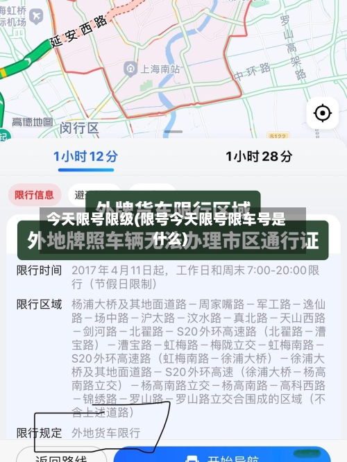 今天限号限级(限号今天限号限车号是什么)