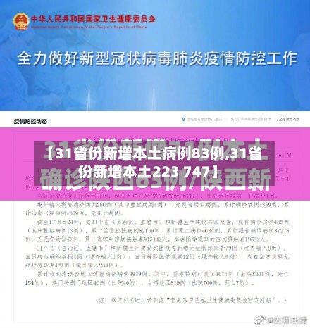 【31省份新增本土病例83例,31省份新增本土223 747】