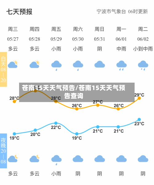 苍南15天天气预告/苍南15天天气预告查询