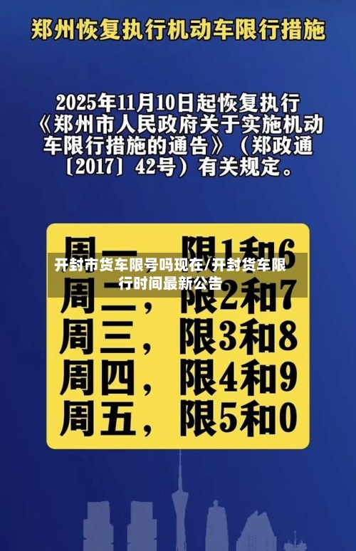 开封市货车限号吗现在/开封货车限行时间最新公告