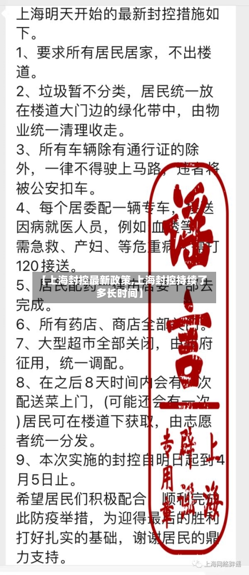 【上海封控最新政策,上海封控持续了多长时间】