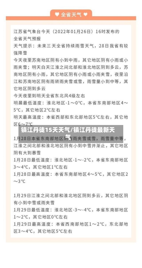 镇江丹徒15天天气/镇江丹徒最新天气