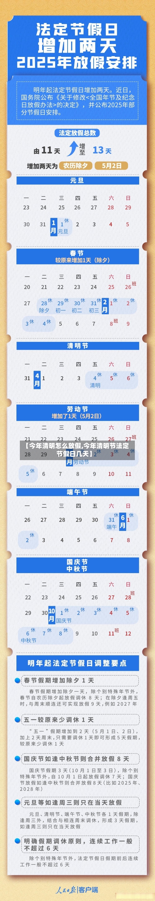 【今年清明怎么放假,今年清明节法定节假日几天】