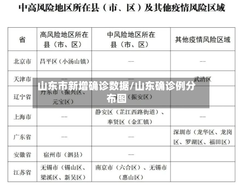 山东市新增确诊数据/山东确诊例分布图