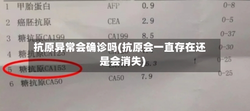 抗原异常会确诊吗(抗原会一直存在还是会消失)