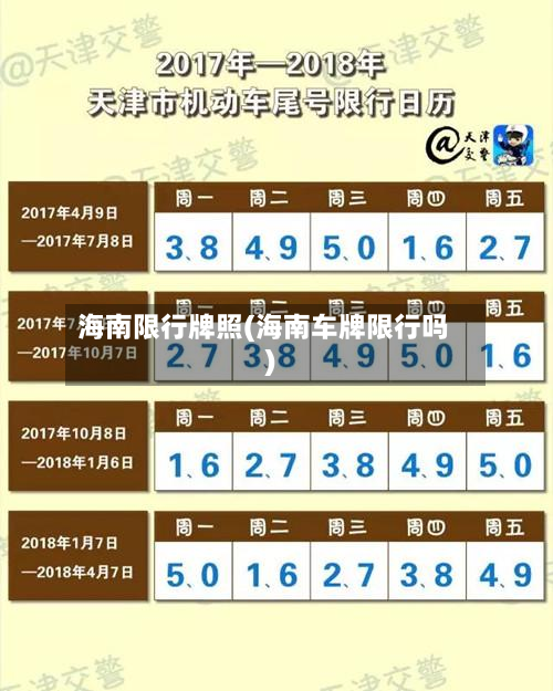 海南限行牌照(海南车牌限行吗)