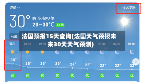 法国预报15天查询(法国天气预报未来30天天气预测)