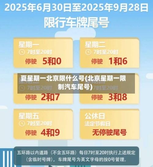夏星期一北京限什么号(北京星期一限制汽车尾号)