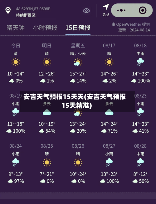安吉天气预报15天天(安吉天气预报15天精准)