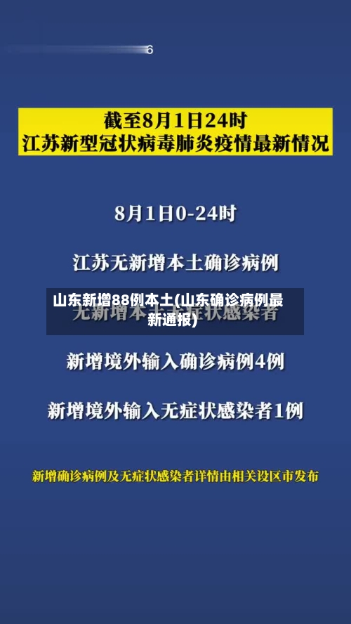山东新增88例本土(山东确诊病例最新通报)