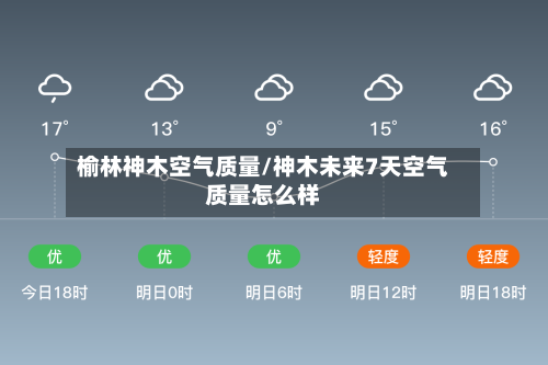 榆林神木空气质量/神木未来7天空气质量怎么样