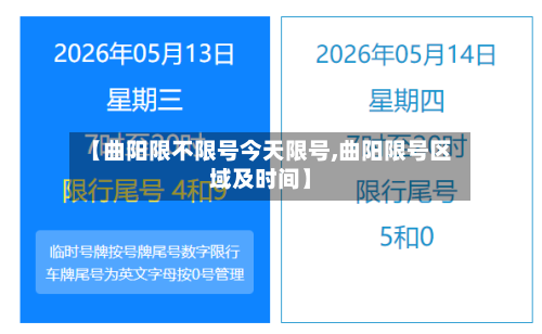 【曲阳限不限号今天限号,曲阳限号区域及时间】