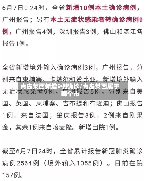 青岛莱西新增9例确诊/青岛莱西属于哪个市