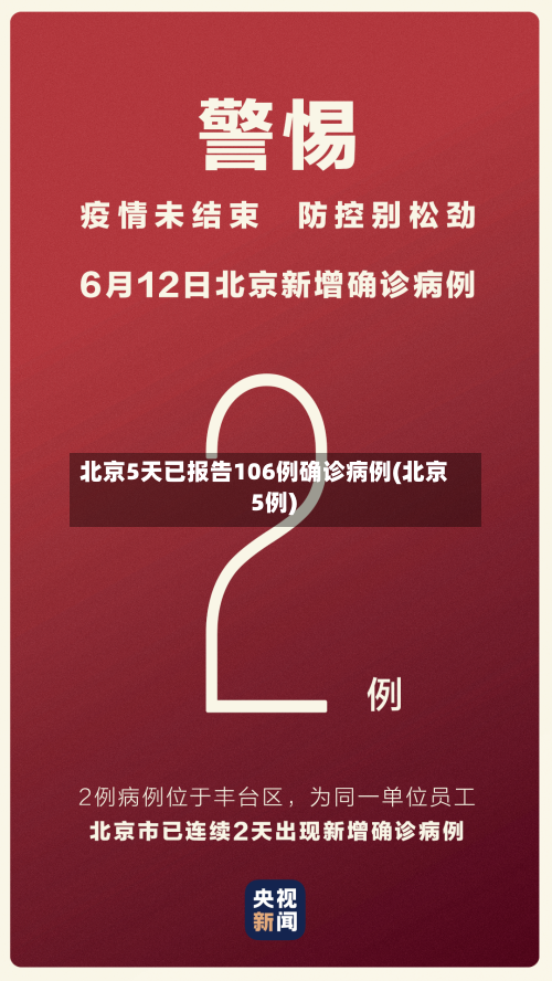 北京5天已报告106例确诊病例(北京 5例)