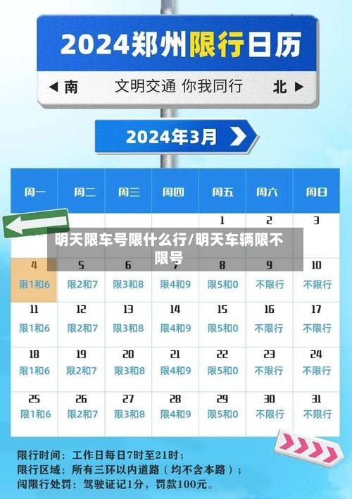 明天限车号限什么行/明天车辆限不限号