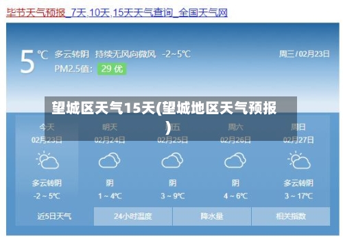 望城区天气15天(望城地区天气预报)