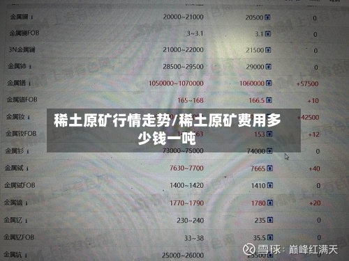 稀土原矿行情走势/稀土原矿费用多少钱一吨