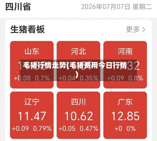 毛猪行情走势(毛猪费用今日行情)
