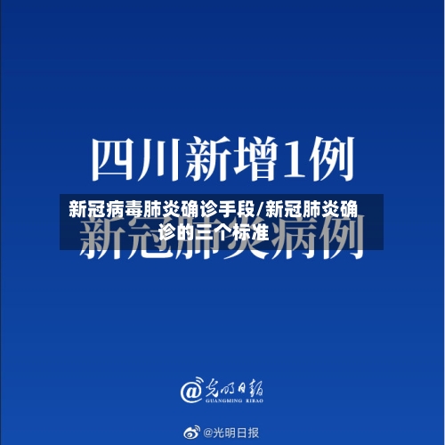 新冠病毒肺炎确诊手段/新冠肺炎确诊的三个标准