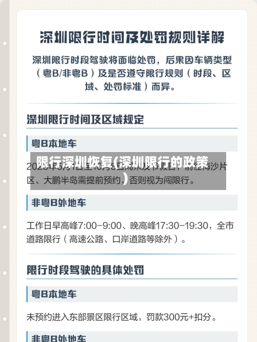 限行深圳恢复(深圳限行的政策)