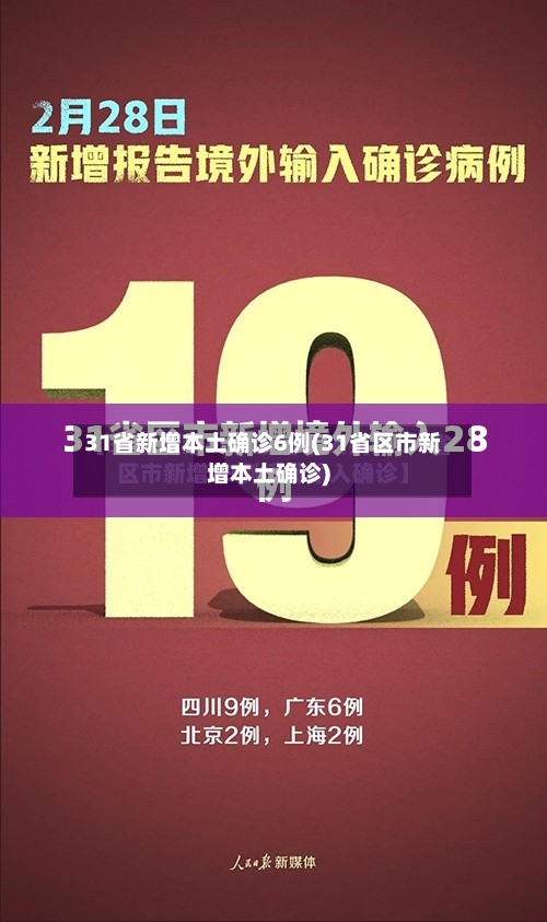 31省新增本土确诊6例(31省区市新增本土确诊)