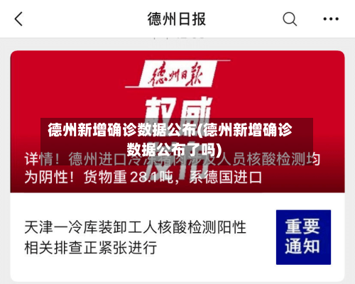 德州新增确诊数据公布(德州新增确诊数据公布了吗)