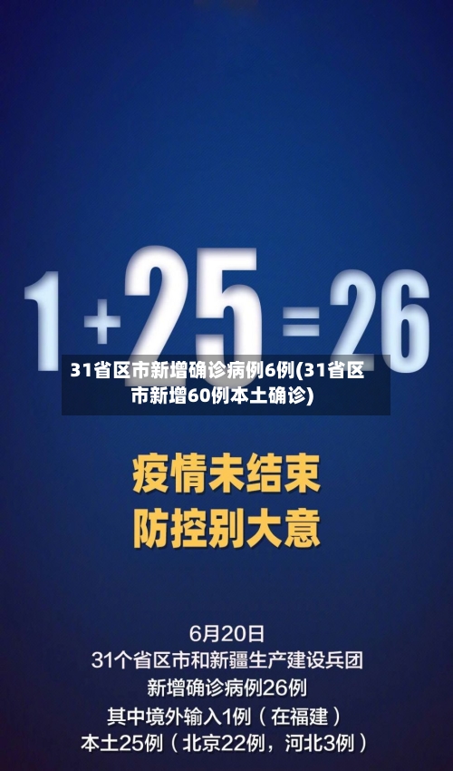 31省区市新增确诊病例6例(31省区市新增60例本土确诊)